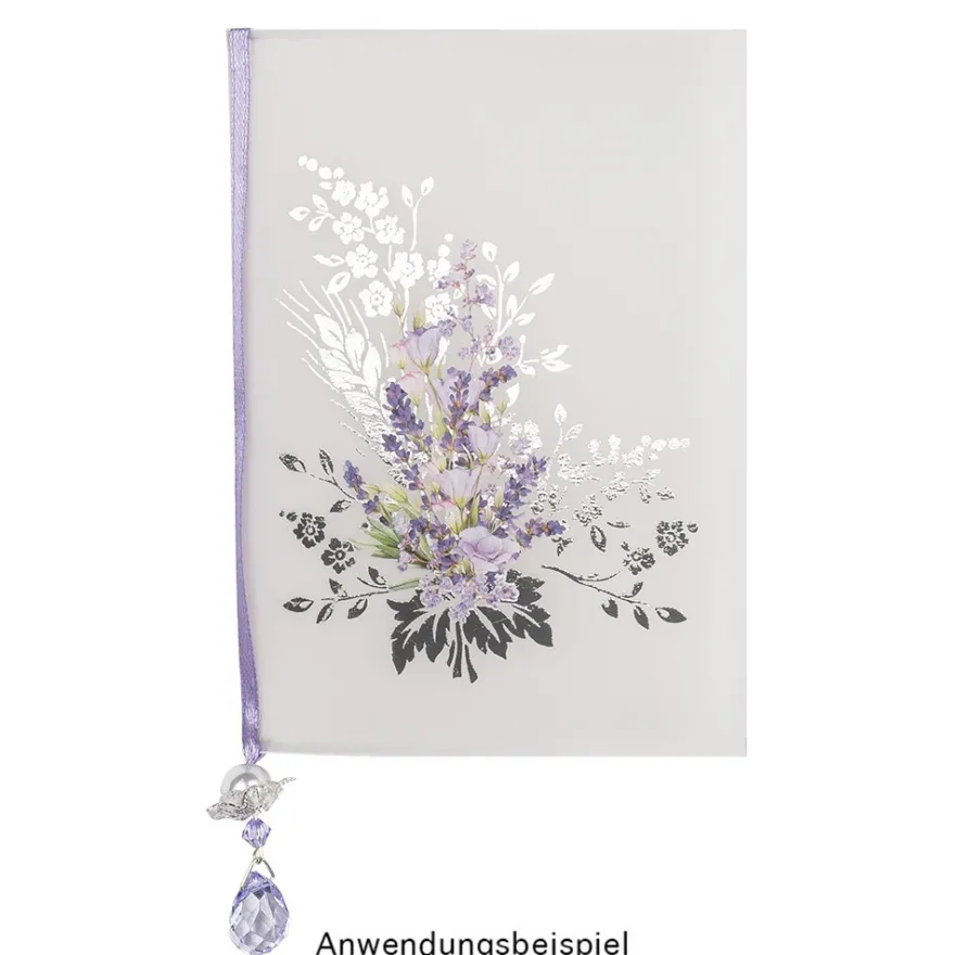 Premium-Transfers, Blüten & Schmetterlinge, 10cm x 30cm, Silberfolie, 10 Bogen