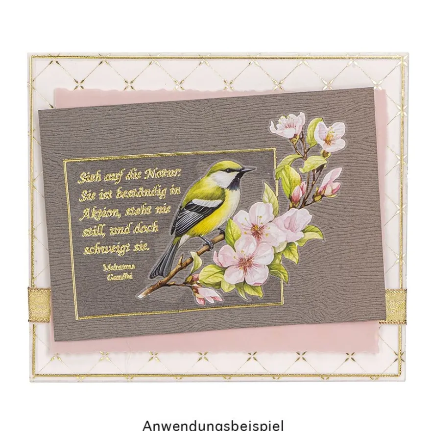 Premium-Transfers, Blumen & Wünsche 2, 10cm x 30cm, farbig, 10 Bogen