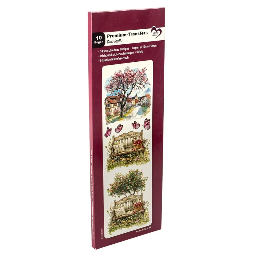 Premium-Transfers, Dorf-Idylle, 10cm x 30cm, farbig, 10 Bogen