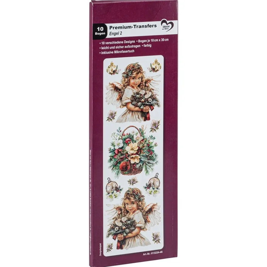 Premium-Transfers, Engel 2, 10cm x 30cm, farbig, 10 Bogen