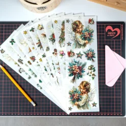 Premium-Transfers, Engel 2, 10cm x 30cm, farbig, 10 Bogen