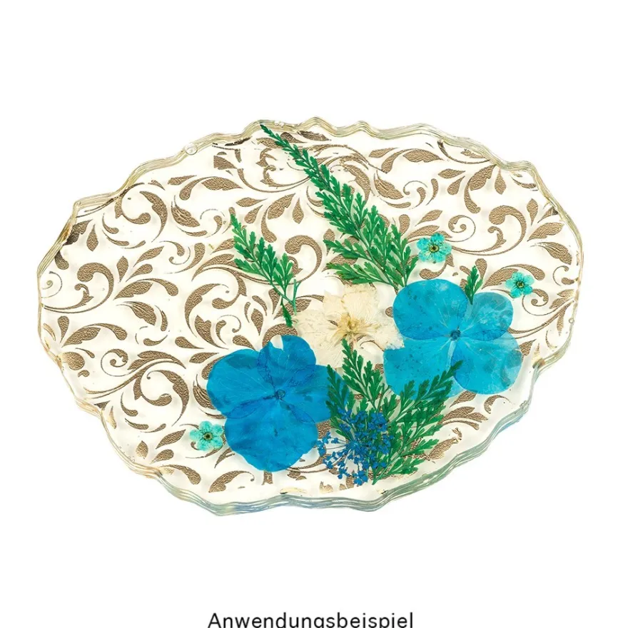 Premium-Transfers, Florale Bordüren & Ornamente, 10cm x 30cm, Goldfolie, 10 Bogen