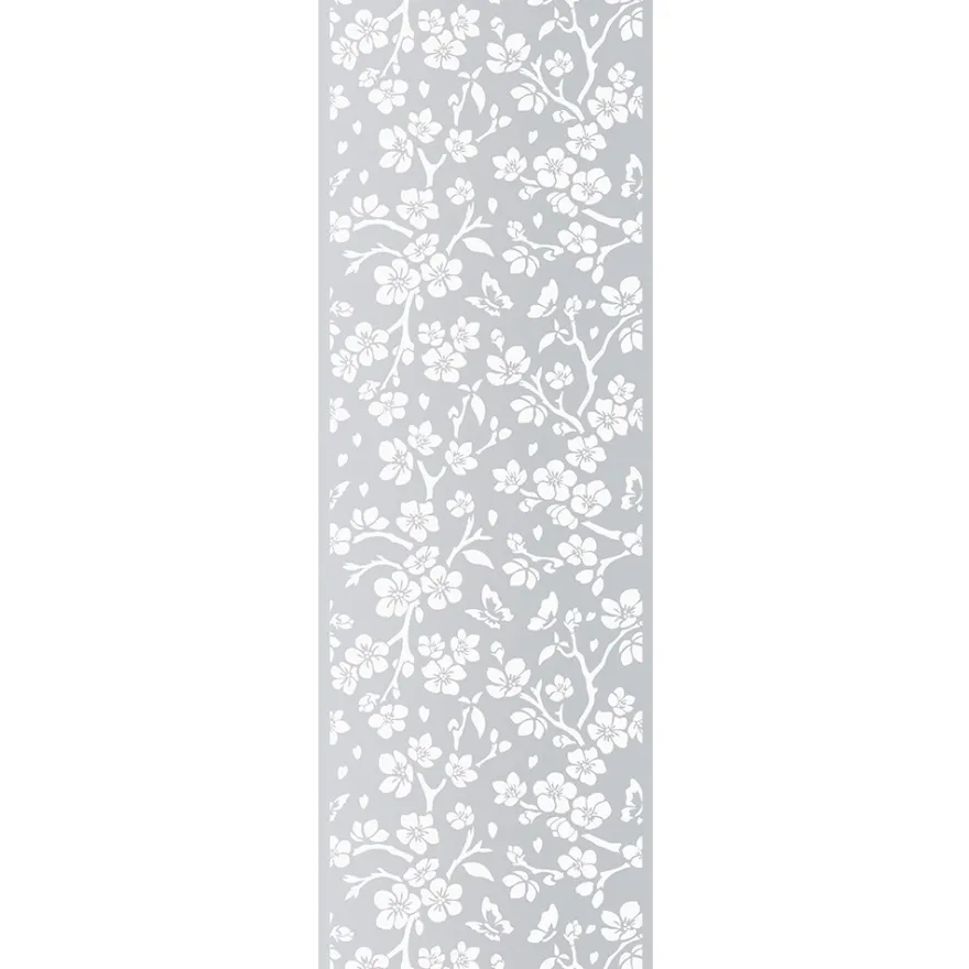 Premium-Transfers, Florale Designs, 10cm x 30cm, Silberfolie, 10 Bogen