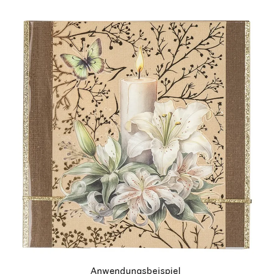 Premium-Transfers, Florale Designs, 10cm x 30cm, Goldfolie, 10 Bogen