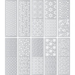 Premium-Transfers, Florare Bordüren & Ornamente, 10cm x 30cm, Silberfolie, 10 Bogen
