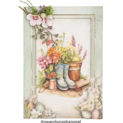 Premium-Transfers, Gartenidylle, 10cm x 30cm, farbig, 10 Bogen