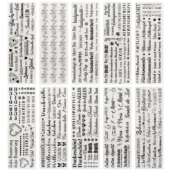 Premium-Transfers, Grüße & Wünsche, 10cm x 30cm, schwarz, 10 Bogen