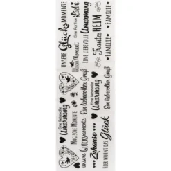 Premium-Transfers, Grüße & Wünsche, 10cm x 30cm, schwarz, 10 Bogen