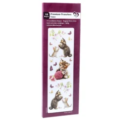 Premium-Transfers, Katzen, 10cm x 30cm, farbig, 10 Bogen