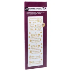 Premium-Transfers, Lebensweisheiten & Wünsche, 10cm x 30cm, Goldfolie, 10 Bogen