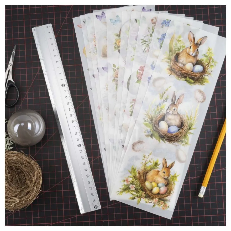 Premium-Transfers, Ostern, 10cm x 30cm, farbig, 10 Bogen