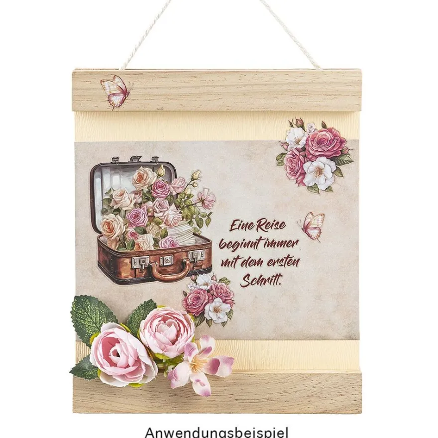 Premium-Transfers, Sag's mit Blumen, 10cm x 30cm, farbig, 10 Bogen