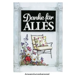 Premium-Transfers, Sag's mit Blumen, 10cm x 30cm, farbig, 10 Bogen