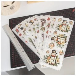 Premium-Transfers, Schneemänner, 10cm x 30cm, farbig, 10 Bogen