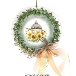 Premium-Transfers, Sonnenblumen & Wünsche, 10cm x 30cm, farbig, 10 Bogen