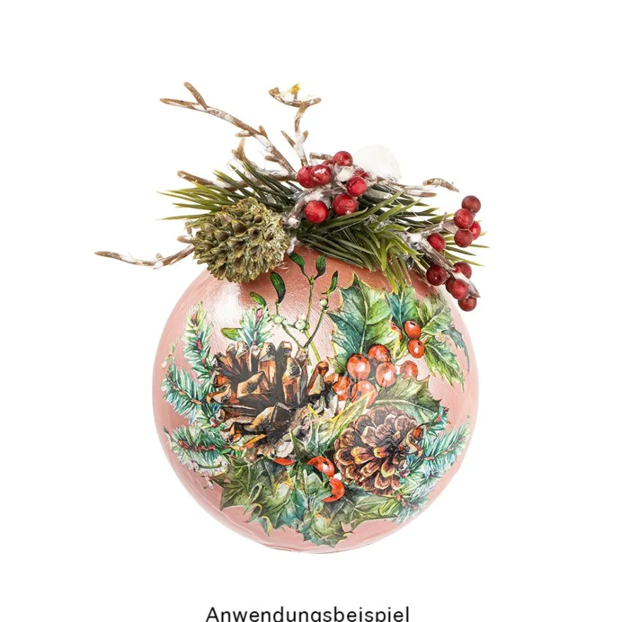 Premium-Transfers, Weihnachtsfloristik, 10cm x 30cm, farbig, 10 Bogen