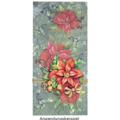 Premium-Transfers, Weihnachtsfloristik 3, 10cm x 30cm, farbig, 10 Bogen