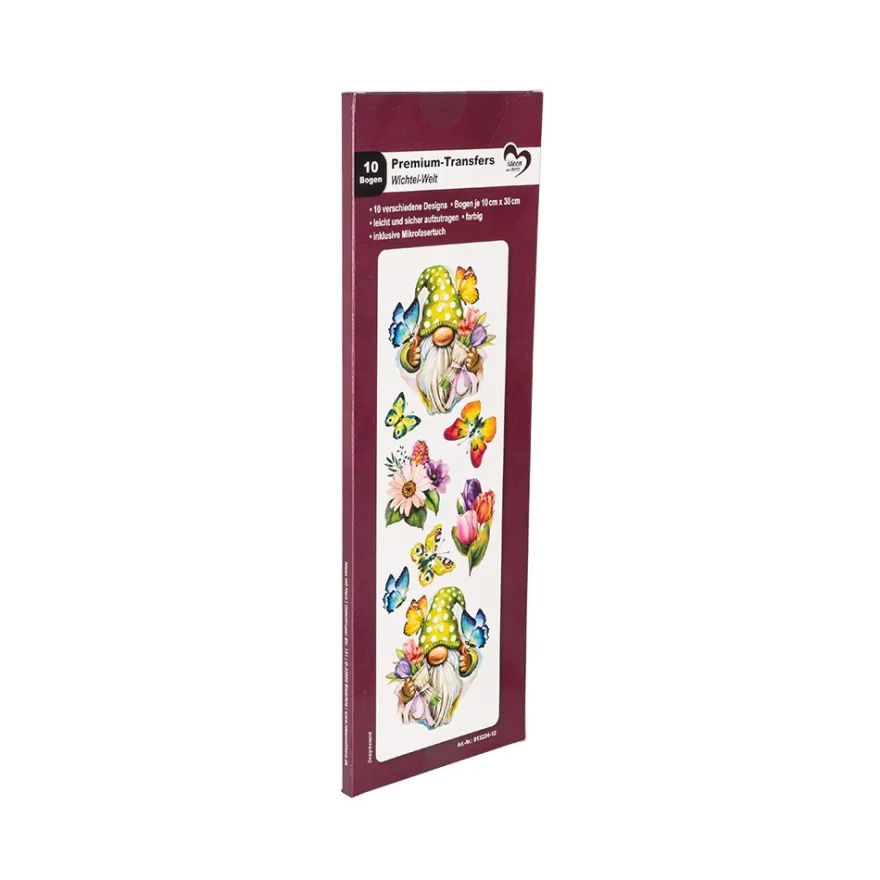 Premium-Transfers, Wichtel-Welt, 10cm x 30cm, farbig, 10 Bogen