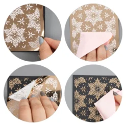 Premium-Transfers, Winter 2, 10cm x 30cm, Goldfolie, 10 Bogen