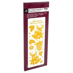 Premium-Transfers, Winter/Weihnachten 3, 10cm x 30cm, Goldfolie, 10 Bogen