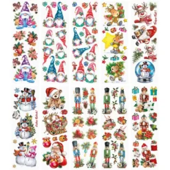 Premium-Transfers, Winter/Weihnachten 1, 10cm x 30cm, 10 versch. Designs, farbig, 10 Bogen
