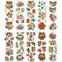 Premium-Transfers, Winter/Weihnachten 2, 10cm x 30cm, 10 versch. Designs, farbig, 10 Bogen