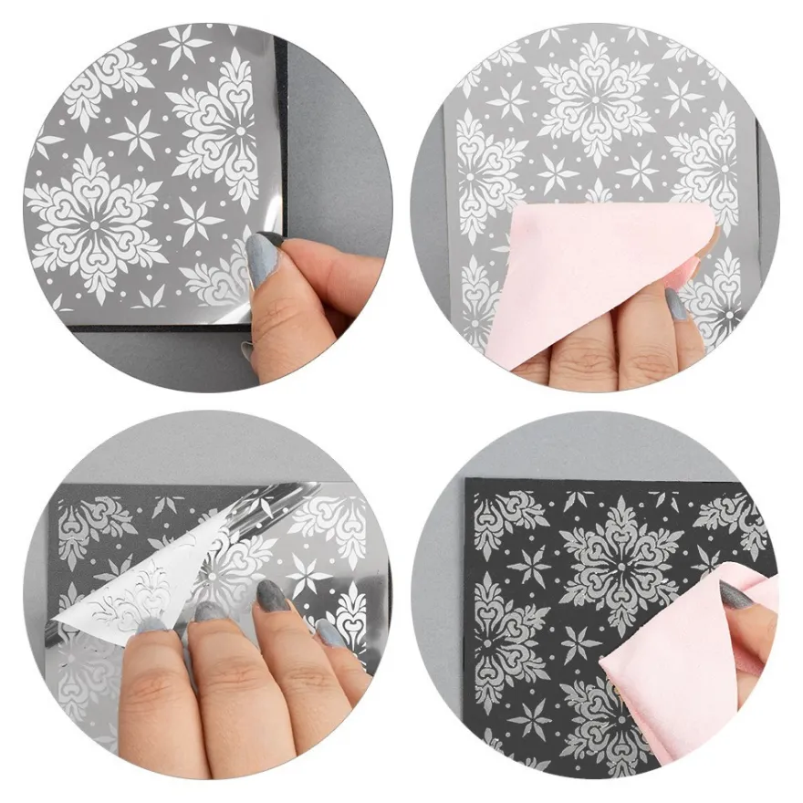 Premium-Transfers, Winter/Weihnachten 3, 10cm x 30cm, Silberfolie, 10 Bogen