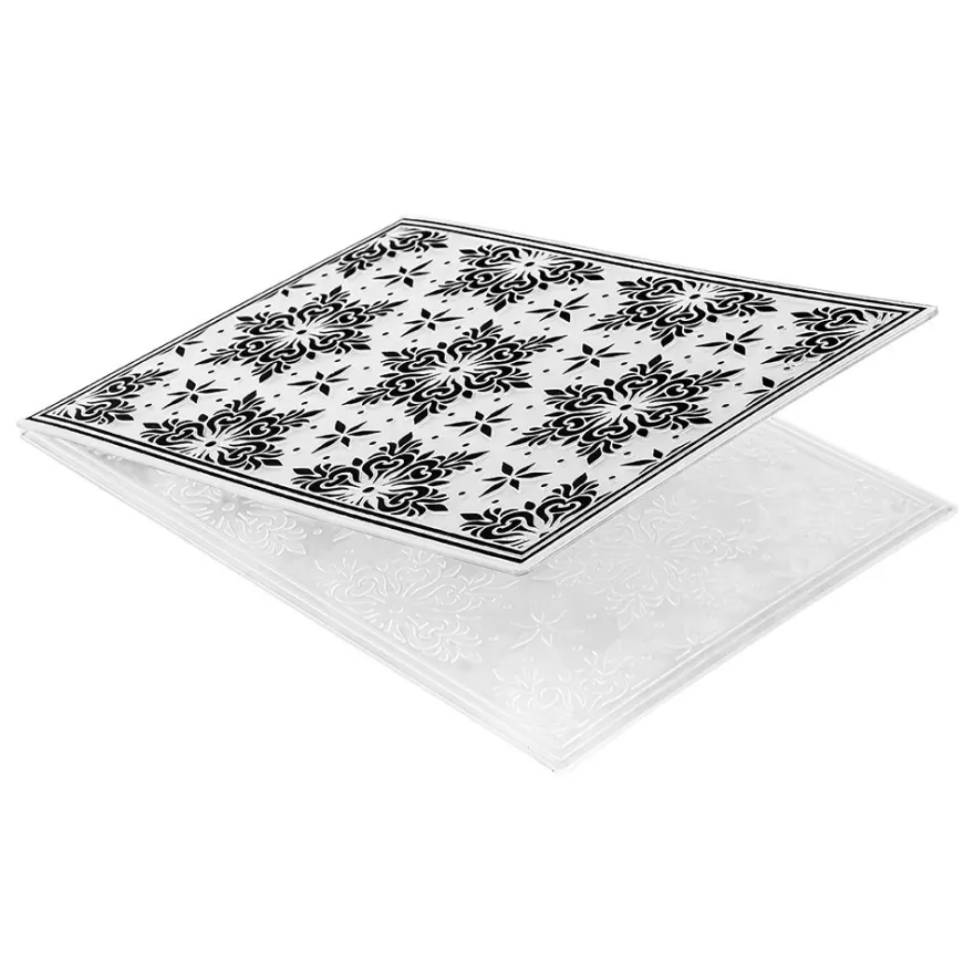 Prägeschablone, Eiskristalle 3, 14,5cm x 9,5cm