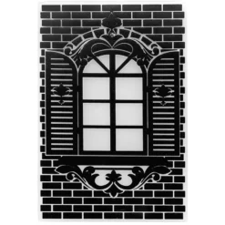 Prägeschablone, Fenster, 14,5cm x 9,5cm