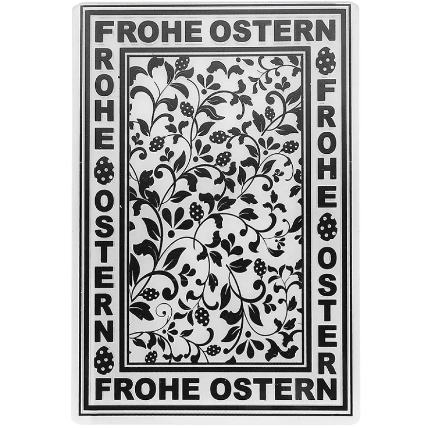 Prägeschablone, Frohe Ostern 1, 14,5cm x 9,5cm, passend für gängige Präge- & Stanzmaschinen