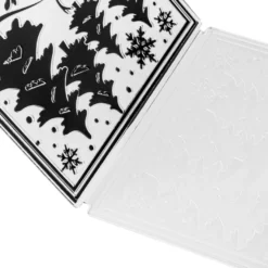 Prägeschablone, Frohe Weihnachten & Winterwald, 14,5cm x 9,5cm