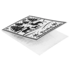 Prägeschablone, Frohe Weihnachten & Winterwald, 14,5cm x 9,5cm
