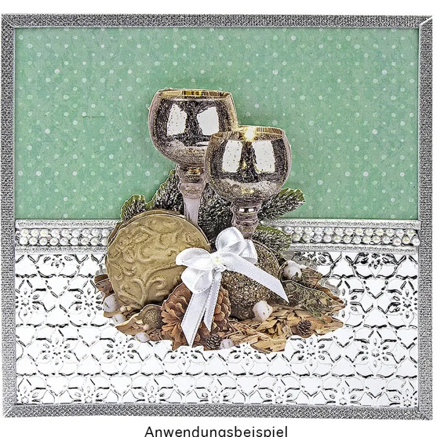 Prägeschablone, Hintergrund Floral 1, 15cm x 10cm