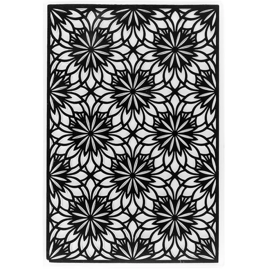 Prägeschablone, Hintergrund Floral 2, 15cm x 10cm