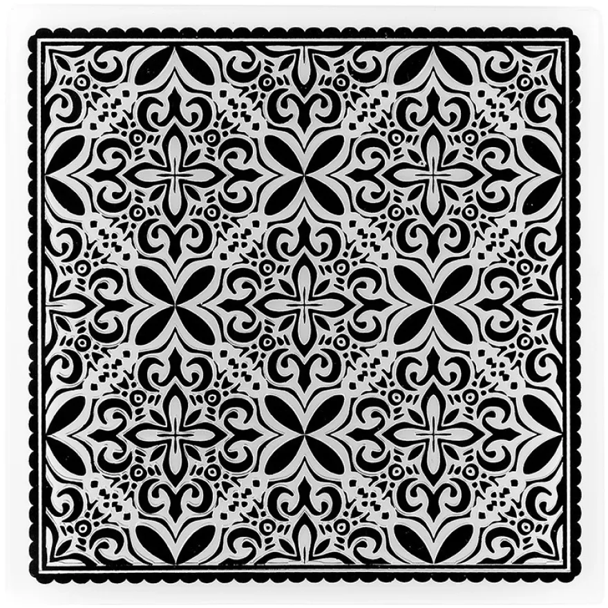 Prägeschablone, Hintergrund Ornamentik 3, 14,7cm x 14,7cm