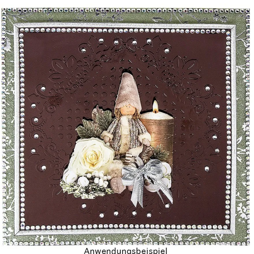 Prägeschablone, Hintergrund Ornamentik 4, 14,7cm x 14,7cm