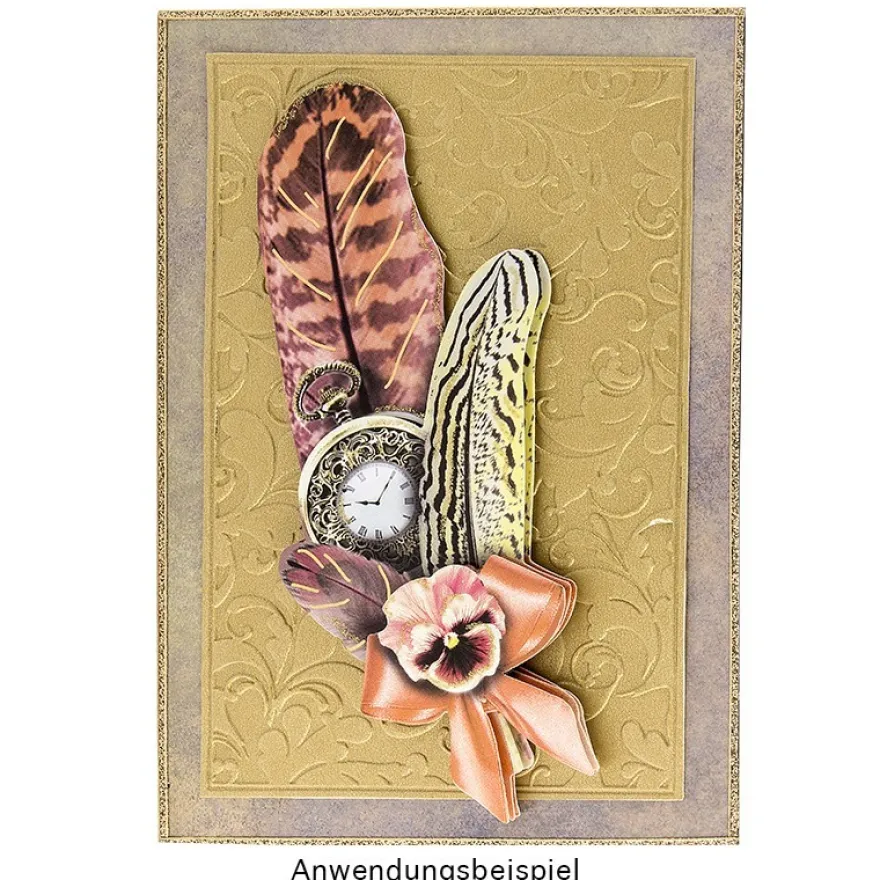 Prägeschablone, Hintergrund Ornamentik 2, 15cm x 10cm