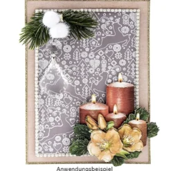 Prägeschablone, Hintergrund Weihnachten 1, 15cm x 10cm