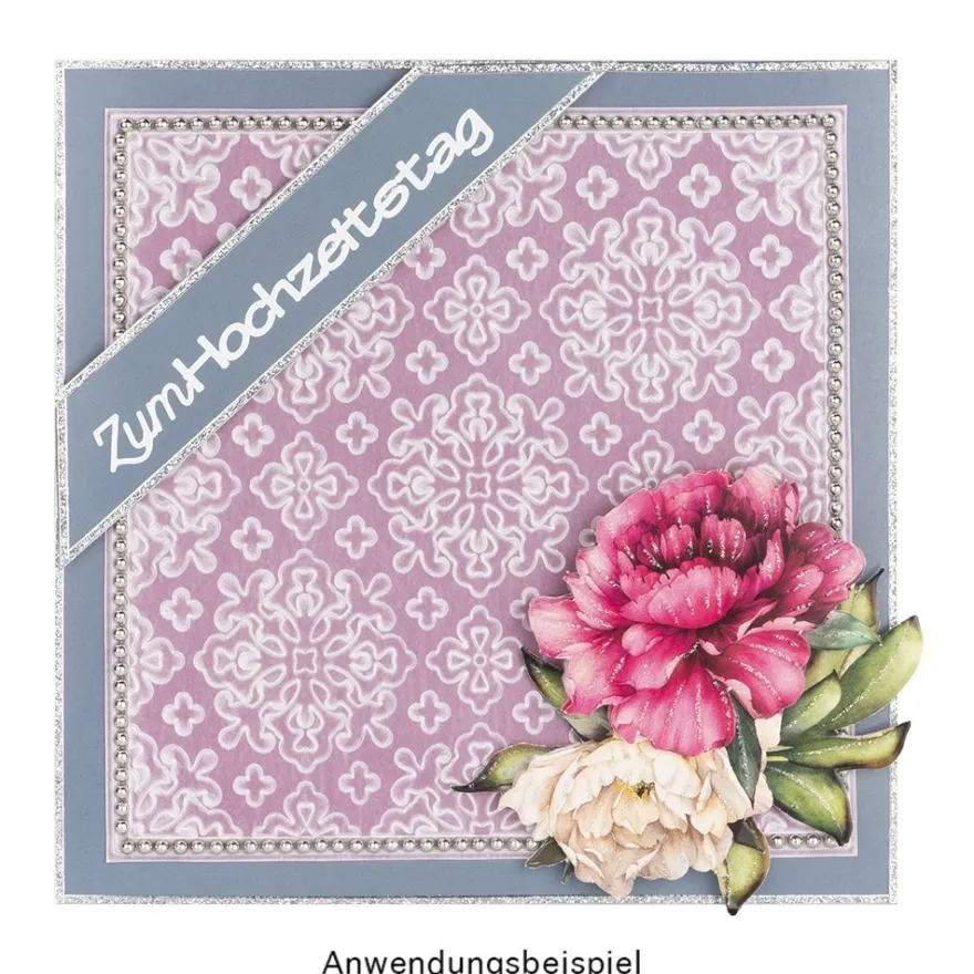 Prägeschablone, Ornamentik 22, 14,5cm x 14,5cm