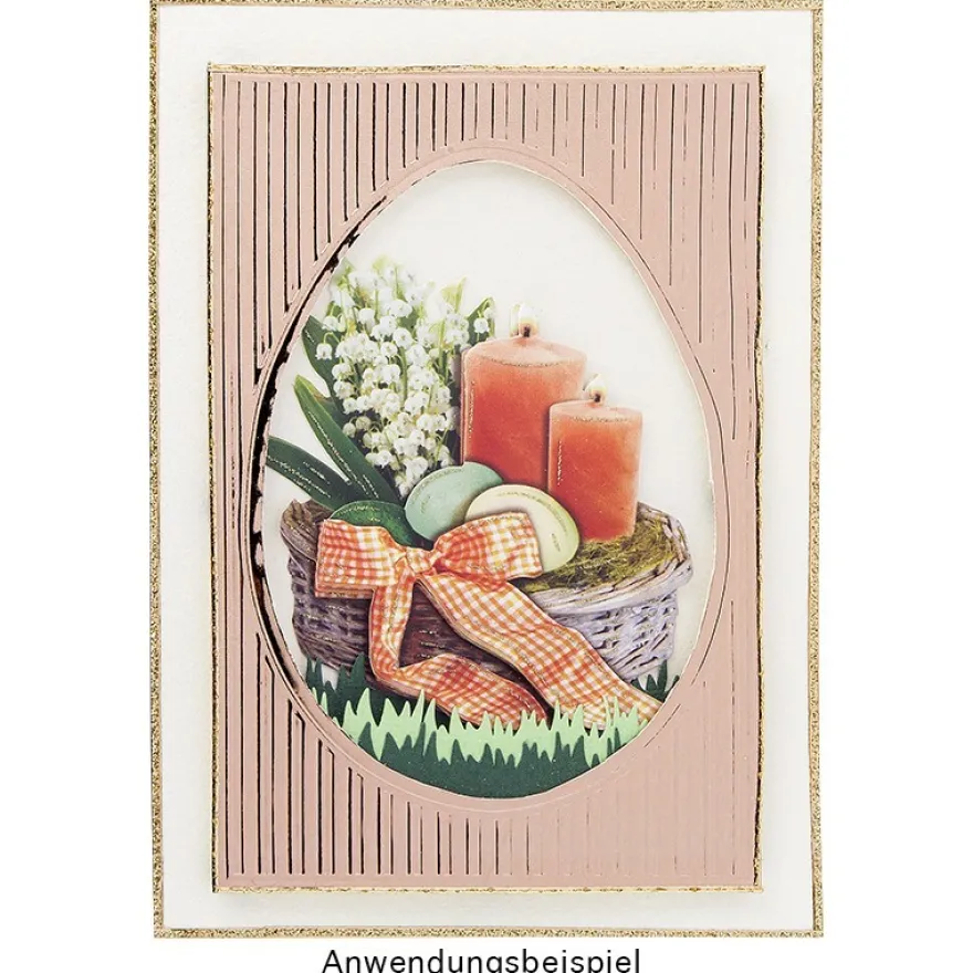 Prägeschablone, Osterei 1, 14,5cm x 9,5cm
