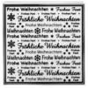 Prägeschablone, Weihnachtsgrüße, 14,5cm x 14,5cm