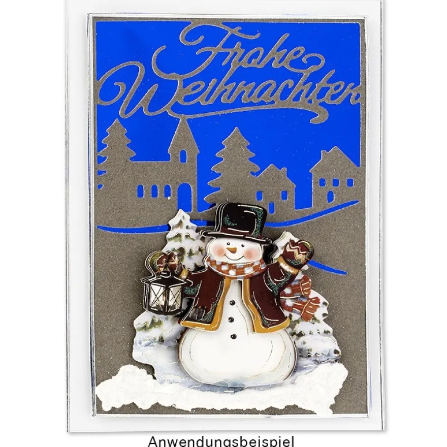 Präge- & Stanzschablone, Frohe Weihnachten, 14,4cm x 9,4cm