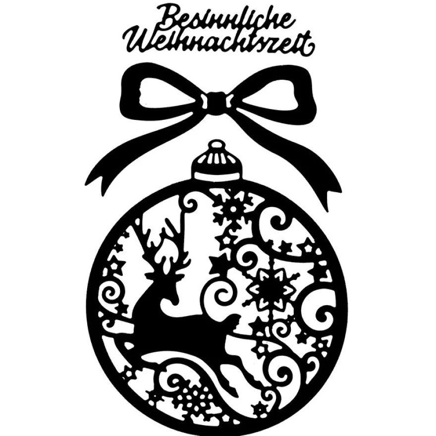 Präge-& Stanzschablonen, Weihnachtskugel, 3 Stück
