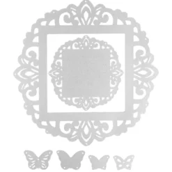 Präge-& Stanzschablonen, Zierdeckchen & Schmetterlinge 1, 6 Stück