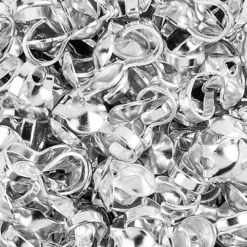 Quetschkalotten, Ø Kugel: 3mm, Länge mit Haken: 8mm, silber, 100 Stück