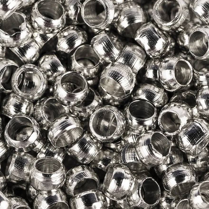 Quetschperlen, Ø 2,5mm, silberfarben, 500 Stück