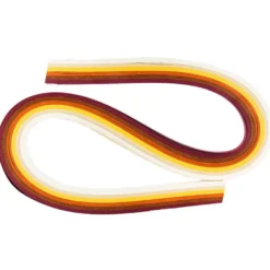 Quilling-Papierstreifen, 54cm lang, 5mm breit, Creme-/Brauntöne, 120 Stück
