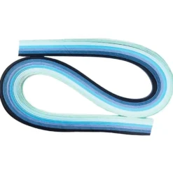 Quilling-Papierstreifen, 54cm lang, 3mm breit, Blautöne, 120 Stück