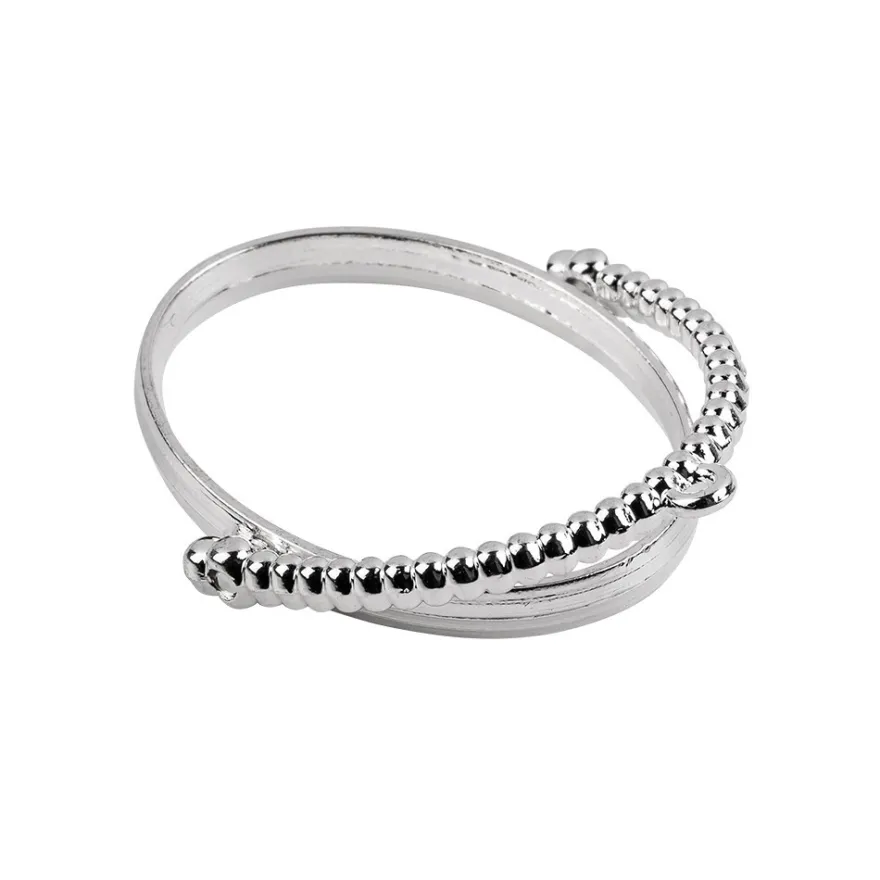Rahmen-Anhänger, rotierend, verschiedene Designs, silber, 4 Stück