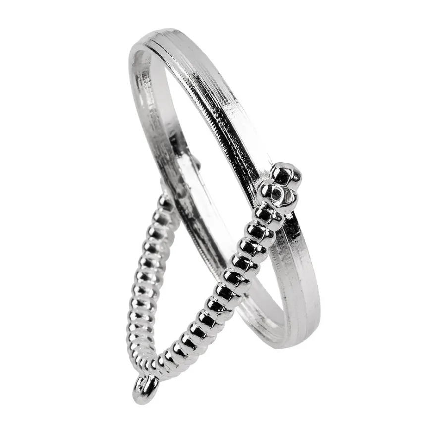 Rahmen-Anhänger, rotierend, verschiedene Designs, silber, 4 Stück